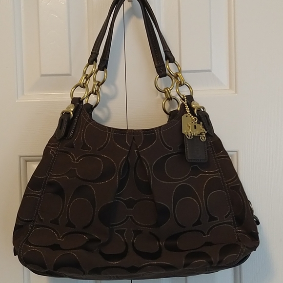 Coach Handbags - NWOT Coach Purse brown with gold accents